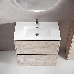 Sancos Тумба под раковину Libra Floor 80 дуб галифакс натуральный – фотография-2