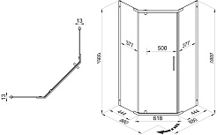 Triton Душевой уголок Дека-Блэк 90/90 Щ0000059783 – фотография-6