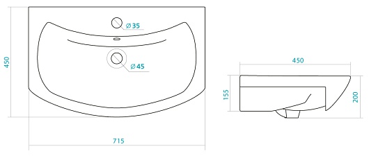ASB-Mebel Умывальник Балтика 70 – фотография-2