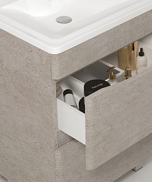 Водолей Мебель для ванной Adel 90 белый камень – фотография-3