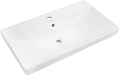 Brevita Тумба с раковиной Cascade 80 подвесная белая – фотография-9