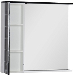 Aquanet Зеркальный шкаф "Доминика 90" R черный – фотография-3