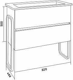 Grossman Тумба под раковину Солис 85 дуб сонома/белая – фотография-4