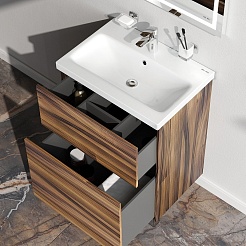 Am.Pm Тумба с раковиной Gem 60 орех – фотография-4