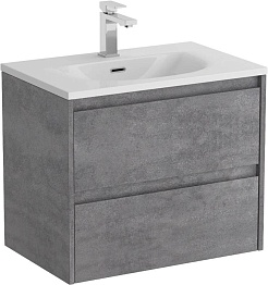 BelBagno Тумба с раковиной Kraft 39 60 подвесная Cemento Grigio с раковиной BB-8099-3-60 – фотография-1