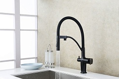 Lemark Смеситель для кухни Bronx LM3761BL черный – фотография-4