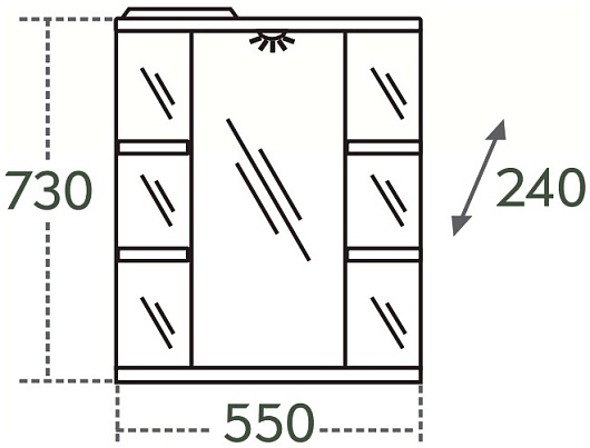 СанТа Мебель для ванной Уют Герда 55 свет – картинка-11