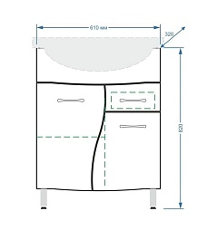 Stella Polare Мебель для ванной Волна 65 – фотография-8