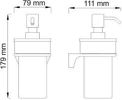WasserKRAFT Дозатор для жидкого мыла Wiese K-8999 – фотография-3