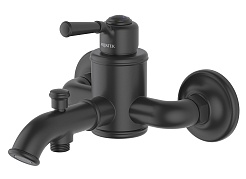 Aquatek Смеситель для ванны с душем Классик AQ1540MB матовый черный – фотография-1