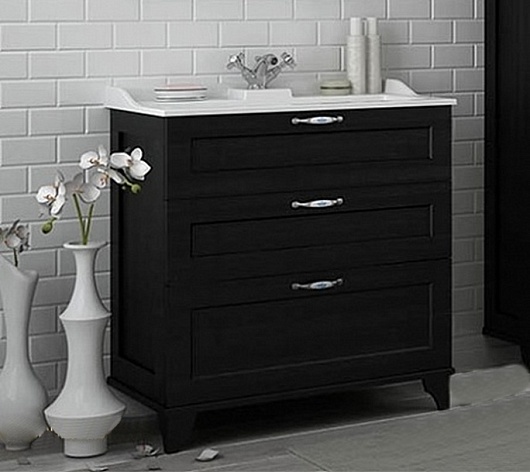 Акватон Тумба под раковину Леон 80 Н ясень черный – фото, картинка, фотография-1