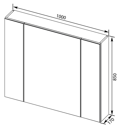 Aquanet Зеркальный шкаф "Эвора 100" дуб антик – фотография-10