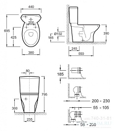 Jacob Delafon Бачок унитаза Presquile E1425 – фотография-3