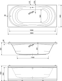 Cezares Акриловая ванна Apollo 180x90 – фотография-3