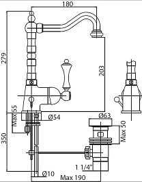 Cezares Смеситель MARGOT-LSM2-03/24-M для раковины – фотография-2