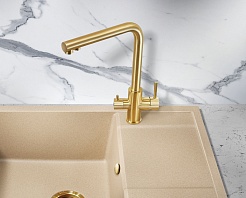 Milacio Смеситель для кухни Ultra MCU.553.GD золото – фотография-5