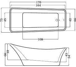 Ceruttispa Акриловая ванна Tesino 170x75 CT8338 – фотография-3