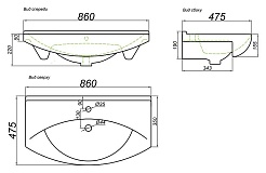 Aqwella Умывальник Лагуна 85 – фотография-2