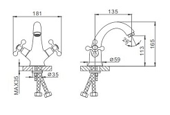 Frap Смеситель для раковины H19 F1019 хром – фотография-3