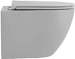 Sintesi Унитаз Evi подвесной безободковый серый матовый с сиденьем микролифт – фотография-3