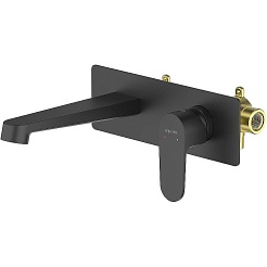 Aquatek Смеситель для раковины Оберон AQ1213MB матовый черный – фотография-2