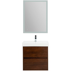 BelBagno Тумба с раковиной Neon 50 с 2 ящиками подвесная Rovere Scuro – фотография-8