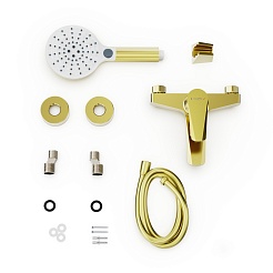 Tokito Смеситель для ванны KIN брашированное золото TOK-KIN-1014 – фотография-8