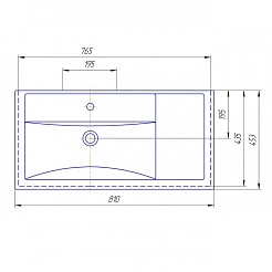 СанТа Мебель для ванной Марс 80 подвесная – фотография-3