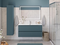 BelBagno Тумба с раковиной Uno 120 подвесная Голубой матовый с раковиной BB-8099-120 – фотография-13