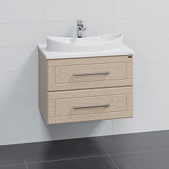 СанТа Тумба с раковиной Венера 70 дуб бежевый – фотография-2