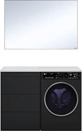 Brevita Мебель для ванной Grafit 120 L под стиральную машину графит – фотография-1