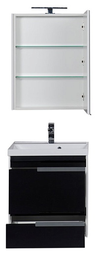 Aquanet Мебель для ванной "Тиволи 60" черный – картинка-5