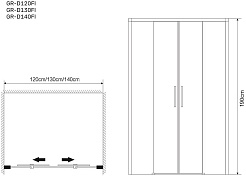 Grossman Душевая дверь в нишу Fly GR-D120 – фотография-3