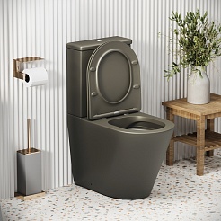 Grossman Унитаз компакт Color GR-4480GSMS хаки матовый – фотография-9
