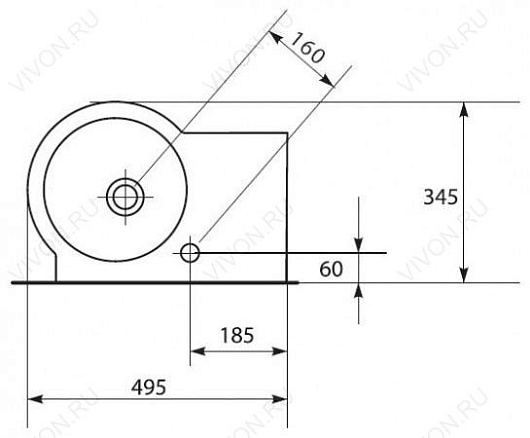 Cersanit Раковина Nano 50 L ассиметричная – фотография-6