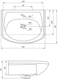 Grossman Мебельная раковина Rosa Уют 45 белая – фотография-2