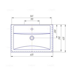 СанТа Тумба с раковиной Калипсо 60 NEW – фотография-8
