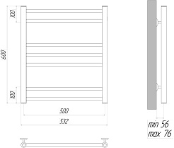 Lemark Полотенцесушитель электрический Ursus П7 500x600 хром – фотография-5