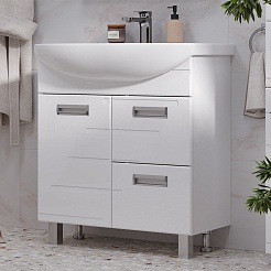 Volna Тумба под раковину Joli 70.1D.2Y белая – фотография-3