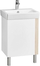 Акватон Тумба с раковиной Кантри 55 белая/дуб верона – фотография-1