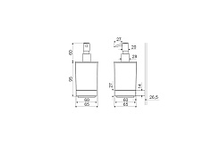 Excellent Дозатор жидкого мыла подвесной RIKO DOEX.1606CR хром – фотография-2
