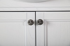 ASB-Woodline Тумба под раковину Салерно 65 белый/патина серебро – фотография-3