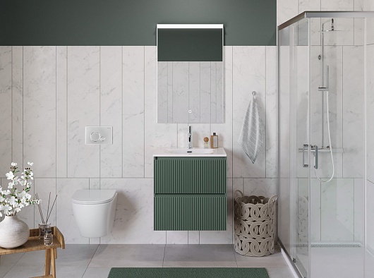 BelBagno Тумба с раковиной Uno 60 подвесная Еловый матовый с раковиной BB-8099-60 – фотография-16