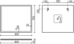 Sancos Зеркало Palace 80 PA800 – фотография-3