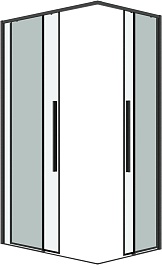 Grossman  Душевой уголок Galaxy 120x80x195 профиль графит сатин стекло прозрачное – фотография-3