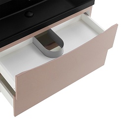 BelBagno Тумба с раковиной Marino 80 подвесная Capucino Lucido с раковиной 80/45 ART-AST-NERO – фотография-6