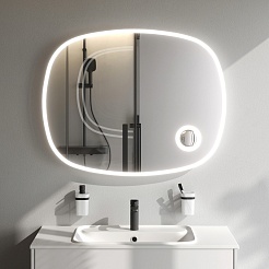 Am.Pm Зеркало Func 100x80 с подсветкой и увеличительным зеркальцем – фотография-3