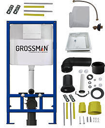 Grossman Инсталляция для подвесного унитаза Classic 980.T1.02.110.110 с клавишей смыва хром матовый – фотография-3