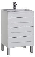 Aquanet Тумба под раковину Верона 58 напольная, ящики, белая