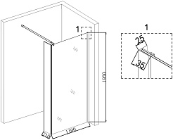 Niagara Душевая перегородка Nova NG-644-11GOLD – фотография-4